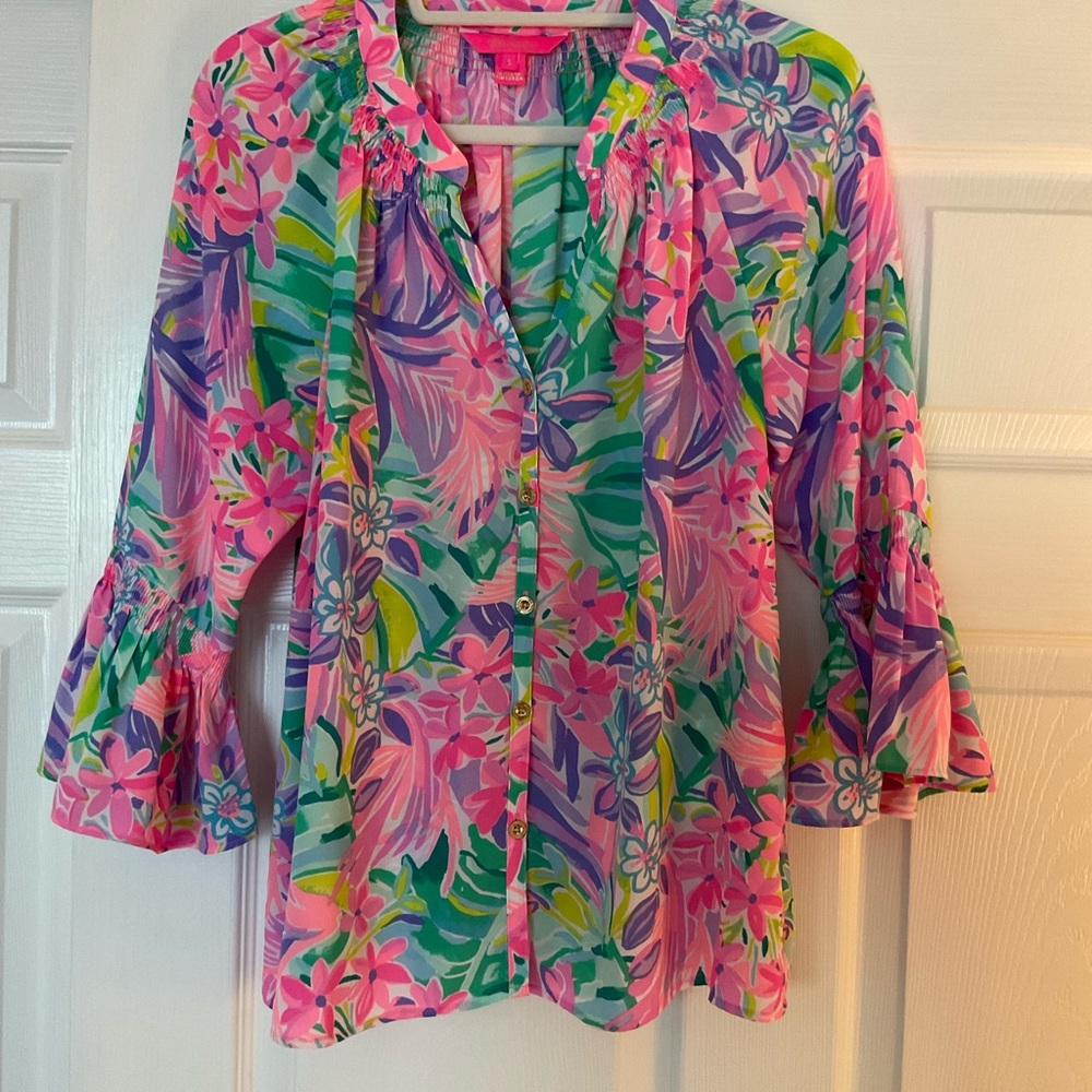 Lilly Pulitzer silk blouse S